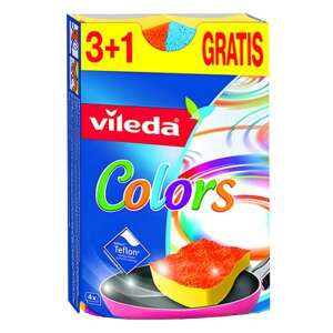 Mosogatószivacs VILEDA Pur Active színes 4 db 93852701 