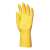 Sárga latex kesztyűk, Coverguard, 10-es méret, 2 pár, pamut béléssel, vegyszerek és mikroorganizmusok elleni védelemre