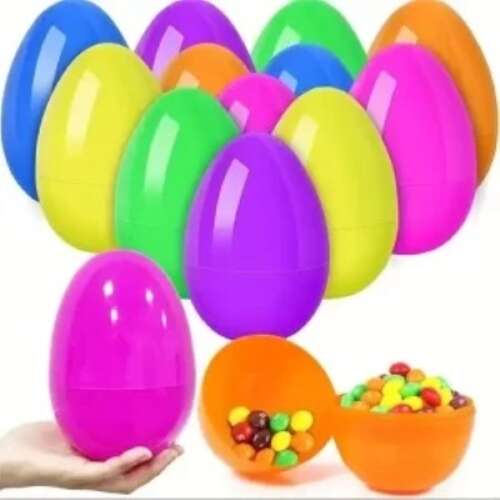 Újra tölthető műanyag húsvéti tojás 10db