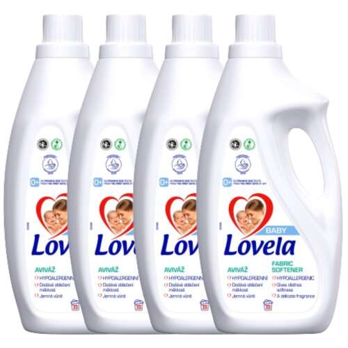Lovela Baby Öblítő, 4 x 2000ml, Hipoallergén, Kíméletes a baba bőréhez