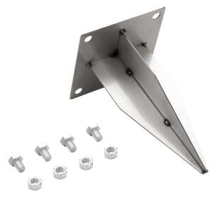 vidaXL kerti oszlop cövek, rozsdamentes acél, cink bevonattal, 4 csavar és 4 anya tartozékként - Kerti kút és csap