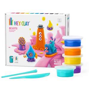 Hey Clay Bestiák levegőn száradó gyurma készlet, 15 doboz, szerszámokkal, 3 éves kortól - Hey Clay