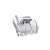 Bosch SPV2HMX42E dishwasher lower rack with plates and a pot