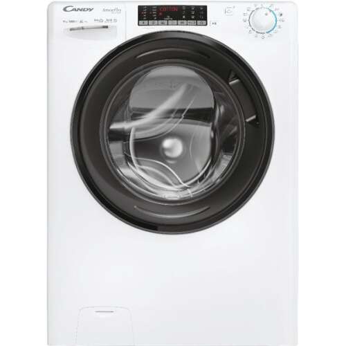 Candy Smart Pro Inverter 9 kg front loading washing machine in white and black