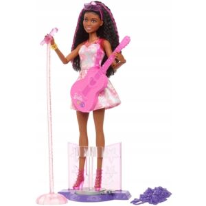 Mattel Barbie Lalka Pop Star z mikrofonem, gitarą i akcesoriami - Gra