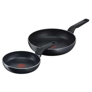 Tefal Generous Cook 2-teiliges Bratpfannen-Set, schwarz, antihaftbeschichtet, Titan-Beschichtung - Koch- & Backgeschirr