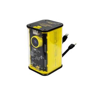 Wekome WP-347 20000mAh Power Bank in Yellow with LED display showing 75% charge - External Battery & Power Bank