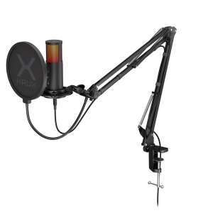 Krux Edis 3000 Kondensatormikrofon mit Popfilter und Scherenarmständer - Mikrofone