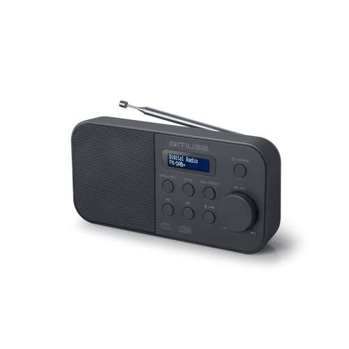 Muse M-109DB digitális rádió, fekete, FM és DAB rádióval