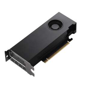 PNY nVidia Quadro RTX 2000 16GB GDDR6 graphics card, black, angled view - Graphics Card