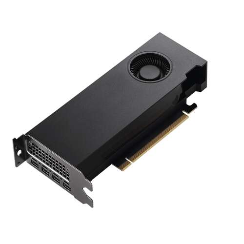 PNY nVidia Quadro RTX 2000 16GB GDDR6 graphics card, black, angled view
