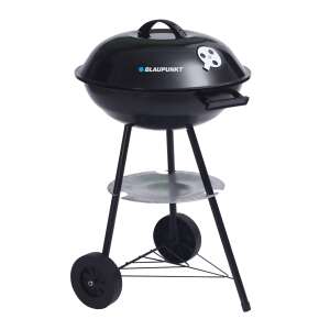 Blaupunkt GC301 Holzkohlegrill mit Deckel, schwarz, auf Ständer mit Rädern - Garten