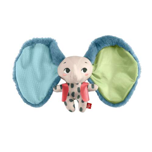 Fisher-Price Huggable Elephant Plush Toy, soft and cuddly, with big ears and a satin vest, perfect for babies