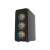 Fury Shobo SH4F RGB számítógépház, fekete, elülső nézet, amely bemutatja az RGB ventilátorokat