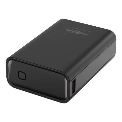 Ansmann 20000mAh Power Bank, fekete, hordozható töltő, külső akkumulátor, telefon töltő