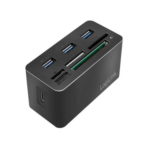 Logilink CR0046 USB Typ A 3.2 Gen 1 Hub s čítačkou kariet, 3 porty