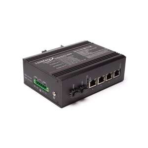 LinkEasy ISW-204-PWR Ipari Gigabit PoE Switch, 4 port RJ45, 2 SFP port, fekete - MikroTik