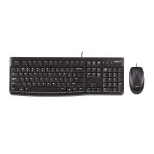 Logitech MK120 Wired Keyboard and Mouse Combo, black, full-size keyboard with number pad, spill-resistant, comfortable design - Logitech Keyboard