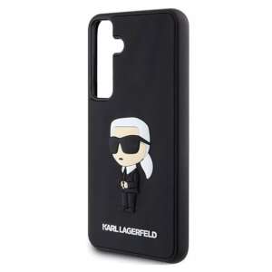Karl Lagerfeld 3D Gummifall für Samsung Galaxy S24+ in Schwarz mit bedrucktem Design - Handyhüllen