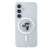 Karl Lagerfeld IML Samsung Galaxy S24 telefontok MagSafe-vel, átlátszó Karl Lagerfeld és Choupette mintával