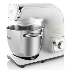 ETA Gratus Max Evo Küchenmaschine - Weiß, leistungsstarker Standmixer zum Backen und Kochen - Handhäcksler und Küchenroboter