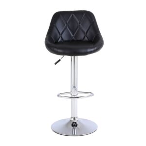 R-sport Forgó Bárszék Lábtartóval - Fekete Öko Bőr - R-Sport