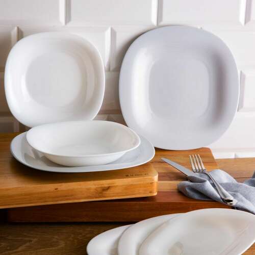 Luminarc Carine 18-piece Dinner Set #white-grey