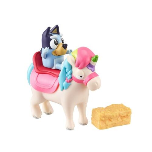 Bluey Unipóni Játékkészlet Bluey figurával, unikornissal, nyereggel és szénabálával - TM Toys