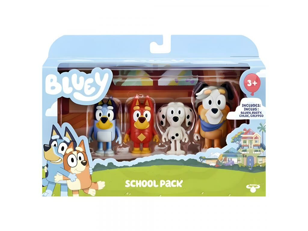 E-shop Sada 4 figúrok Bluey - Bluey v škole