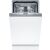 Prednji pogled na otvorenu ugradbenu perilicu posuđa Bosch SPV4HMX10E