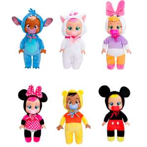 Colecție de păpuși Cry Babies Tiny Cuddles Disney, inclusiv Mickey Mouse, Minnie Mouse, Stitch, Winnie the Pooh și multe altele - Baba