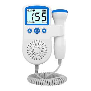 Hordozható otthoni magzati szívhang vizsgáló doppler, kék-fehér, 45 x 20 mm-es kijelző 93906888 