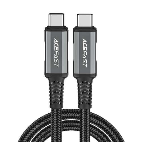 Kábel Acefast C1-09 USB-C do USB-C, 48W, 1m, čierna-šedá