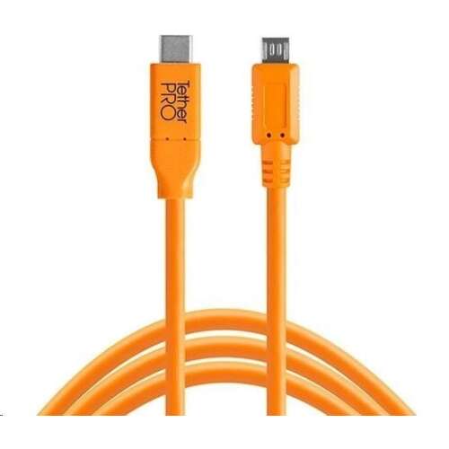 Kabel Tether Tools TetherPro USB-C do Micro-B 5-pin 4,6 m, pomarańczowy