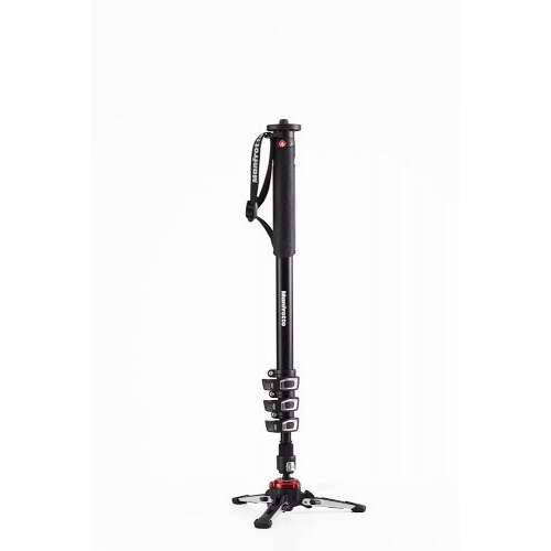 Manfrotto XPRO videó monopod, 4 szekciós, alumínium, fekete