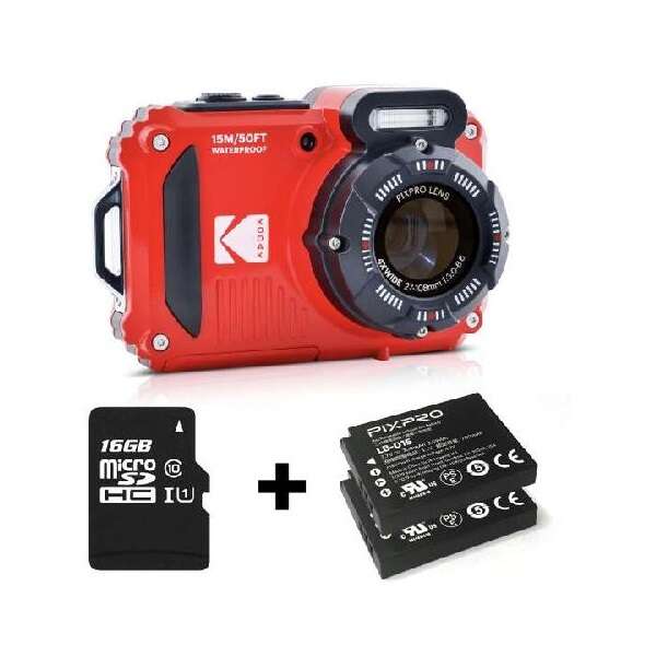 Kodak pixpro wpz2 vízálló/porálló/ütésálló digitális piros fényké...