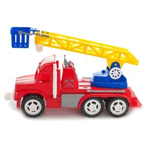 Red fire truck toy with ladder, 58cm, for kids - Nonbrand Kids's play car