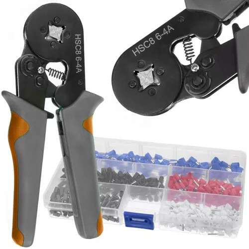 Bigstren Crimping Tool Set for Sleeves, Grey, 0.25-10mm²,