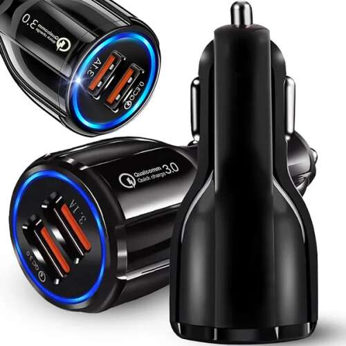 Încărcător auto cu două porturi USB cu tehnologie Quick Charge 3.0
