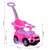 Różowy 3w1 wózek dla niemowląt, pchacz i samochód do jazdy z efektami dźwiękowymi, wymiary