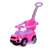 Różowy 3w1 wózek dla niemowląt, pchacz i samochód do jazdy z efektami dźwiękowymi, widok z przodu