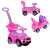 Różowy 3w1 wózek dla niemowląt, pchacz i samochód do jazdy z efektami dźwiękowymi