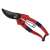 Red garden shears for pruning bushes and plants