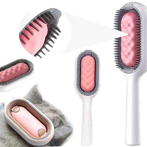 PetCare 3-in-1 Silicone Pet Brush for Cats and Dogs - Collage View