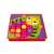 Gyermek Puzzle - Gomb Mozaik, colorful ladybug puzzle for kids, with 45 colorful buttons, 12 picture cards, and a matrix