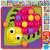 Gyermek Puzzle - Gomb Mozaik, colorful ladybug puzzle for kids, with 45 colorful buttons, 12 picture cards, and a matrix