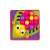 Gyermek Puzzle - Gomb Mozaik, colorful ladybug puzzle for kids, with 45 colorful buttons, 12 picture cards, and a matrix