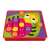 Gyermek Puzzle - Gomb Mozaik, colorful ladybug puzzle for kids, with 45 colorful buttons, 12 picture cards, and a matrix
