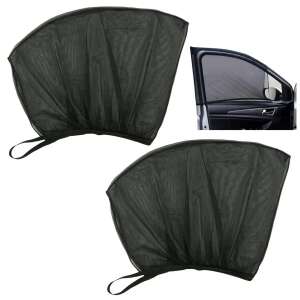 2 pack car window shades, black mesh sunshade for car side windows, keeps car cool and blocks insects - Car Sunshade