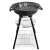 ModernHome kerti grill A-K14F, elülső nézet, fekete, grillráccsal, állvánnyal és hamutálcával